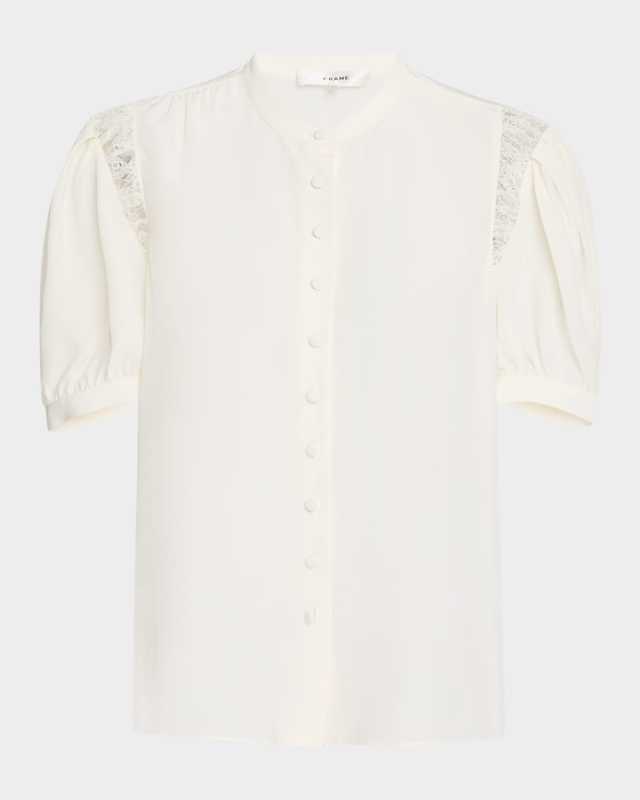 Lace Shoulder Blous